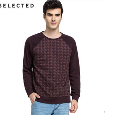 好价可入！SELECTED思莱德男千鸟卫衣F41534D002