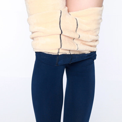 冬季保暖！Tinas 蒂娜丝 女士 加绒加厚 九分打底裤