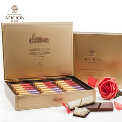 口感香滑！歌斐颂 铁艺纯可可脂巧克力礼盒装180g