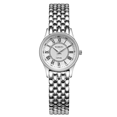 雅尊商务！罗西尼ROSSINI R6356W01G不锈钢石英女表