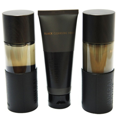 韩国进口！得鲜 the saem 矿物质男士黑色化妆水两件套