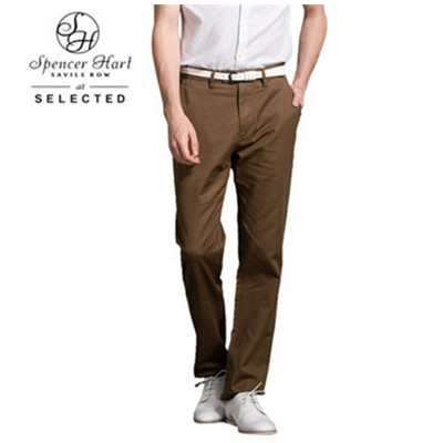 常规版型！SELECTED思莱德棉麻男常规裤SH415326013