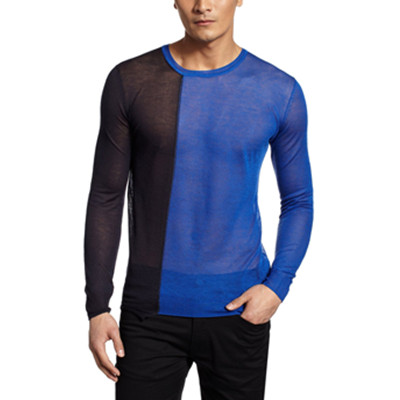 拼接设计！5CM男式针织上衣5CXKNFM3001