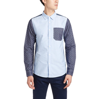 拼接设计！izzue男式衬衫IZXSTJN8985