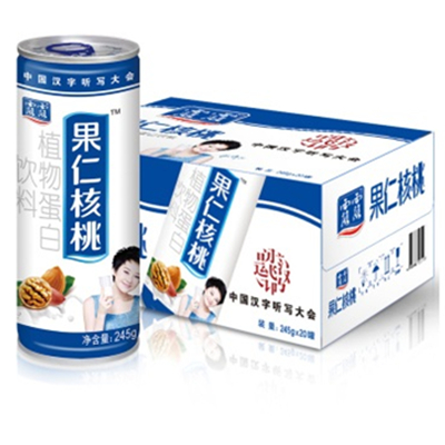 好喝健脑！露露 果仁核桃 245g*20罐 整箱