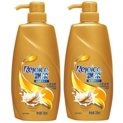 深入发丝！飘柔 人参滋养洗发露750ML 两瓶装