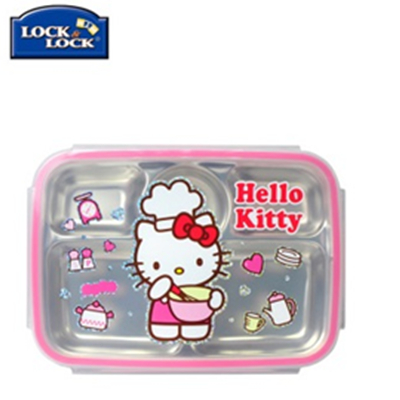 不锈钢隔热！乐扣乐扣 HELLO KITTY LKT471 婴幼儿饭盒