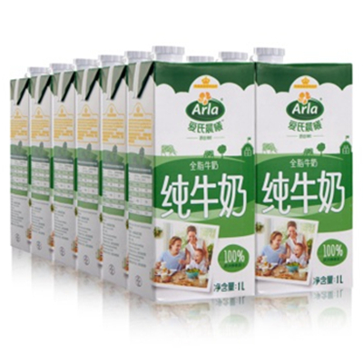 德国进口！Arla爱氏晨曦 全脂牛奶 1L*12