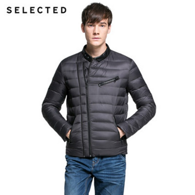 折扣价！SELECTED思莱德PU鸭绒双排羽绒服F415412019