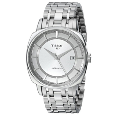 简约银白！天梭Tissot T059.507.11.031.00 自动机械男表