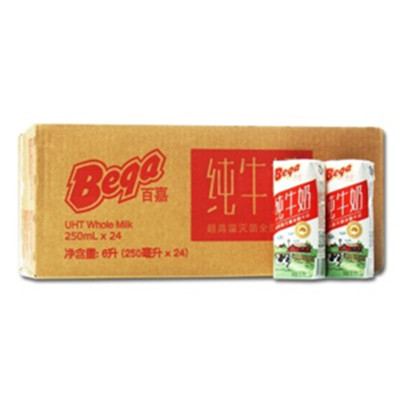 手慢无！百嘉（Bega）超高温灭菌处理全脂牛奶 250ml*24盒