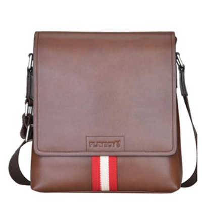 秒杀价！花花公子 男士 时尚单肩包 斜挎包 啡色 T911144-2