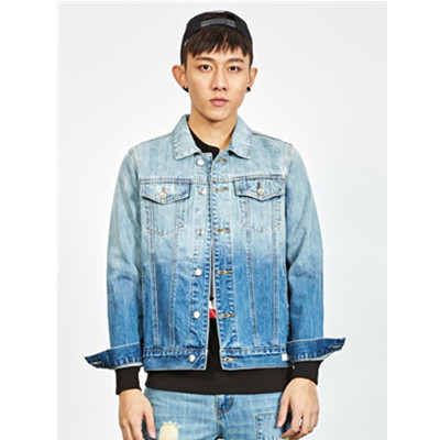 潮流单品！Preppy Elite渐变简约牛仔夹克