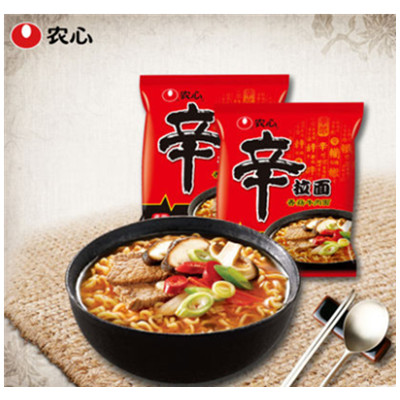 好吃不贵！农心辛拉面特惠8连包方便面