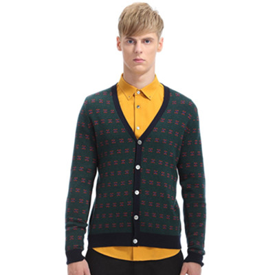 英伦潮流！Trendiano男式V领长袖开衫3141030760919