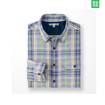 再降！UNIQLO优衣库法兰绒格子衬衫162224