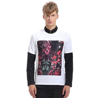 个性别致！Trendiano男式个性拼接短袖T恤3141023160000