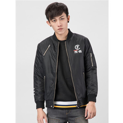 型男必备！Preppy Elite拉链装饰棒球夹克