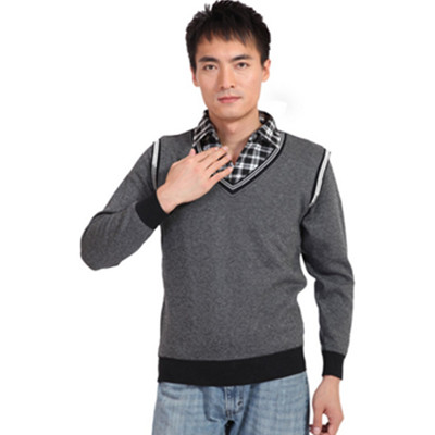 白菜价！北极绒男式假两件套商务加厚加绒保暖衬衫B140600611