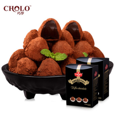 好吃不贵！巧罗黑松露形巧克力礼盒400gX2盒