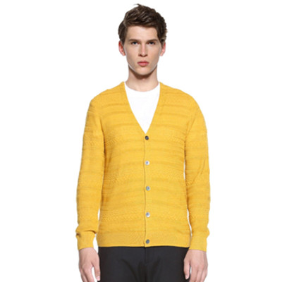 高端时尚！Trendiano V领含羊毛长袖针织开衫3143031820411