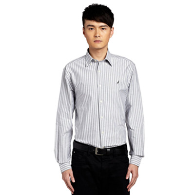 大码福利！Nautica诺帝卡男式长袖衬衫WC13003