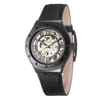 历史新低！斯沃琪 金属系列机械男士手表 黑色罗塞塔 YAB100