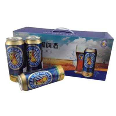 德国啤酒！德拉克黑啤500ml*12听 礼盒装