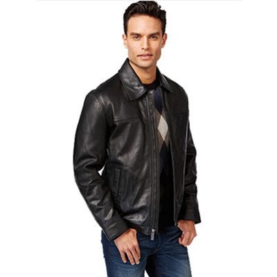 海外特供！Macy's Perry Ellis男秋冬真皮夹克2642361584