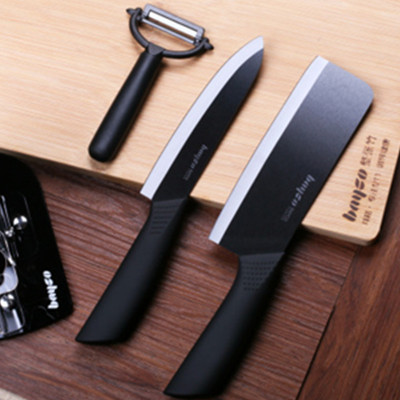 历史新低！拜格BAYCO 套刀黑金刚陶瓷刀4件套黑面墨刃BD8013