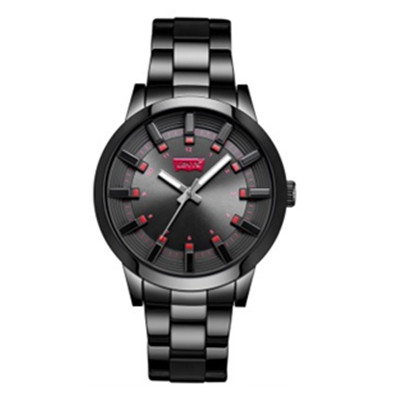 时尚百搭！李维斯（Levi's）时尚潮流黑色钢带石英男表LTB1207A