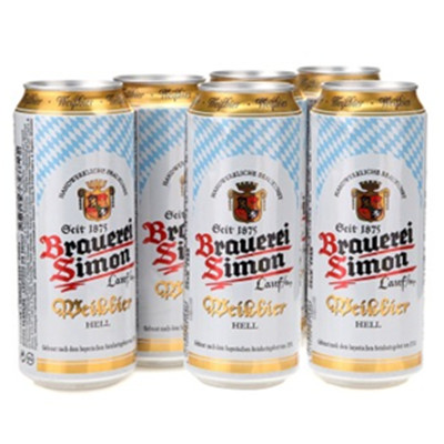 手慢无！德国Kaisersimon凯撒西蒙小麦白啤酒500ml*6听