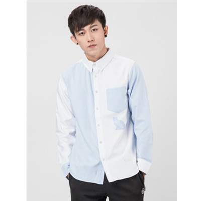 休闲搭配！Preppy Elite不对称衬衫