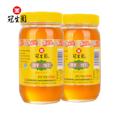 蜜不可言！冠生园百花蜂蜜1000g*2瓶