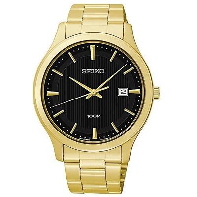 金色靓丽！Seiko 精工 SUR088男士石英手表