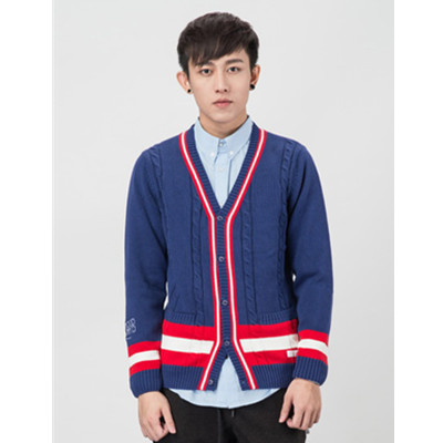 直降！Preppy Elite撞色V领开衫