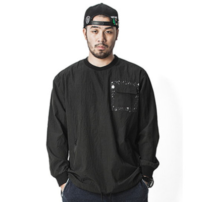 潮流感！HE75 Denim圆领套头做旧衬衫