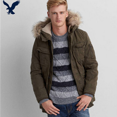 年货节预售！！AEO美鹰傲飞男士休闲毛领派克外套2101_9663