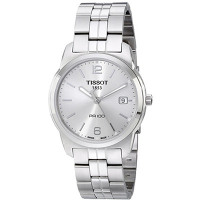 再降！Tissot T049.410.11.037.01天梭男士银色表盘手表