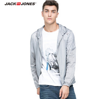 年货节预售！杰克琼斯男潮流轻薄连帽防晒服夹克外套E|215321043