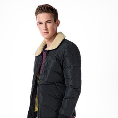 年货节好价！卡宾 男士羊羔绒翻领休闲羽绒服外套潮B/3154141601