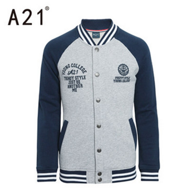 年货节预售！A21男装棒球领夹克 潮休闲撞色棒球服插肩外套