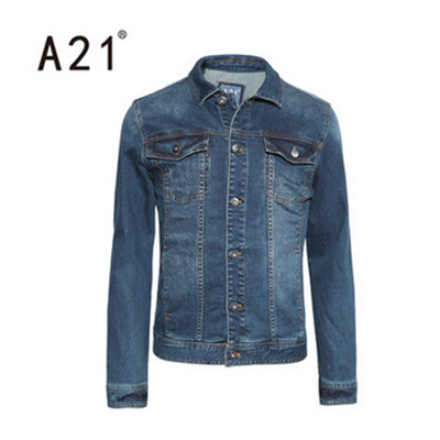 年货节预售！A21 潮男牛仔外套男 修身青年夹克男