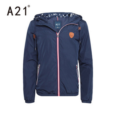 年货节好价！A21 男 英伦学院休闲撞色连帽风衣4611114005