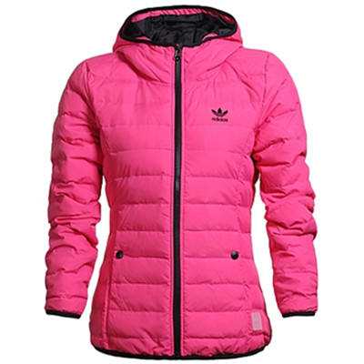 舒适有型！阿迪新款女子三叶草系列棉服AB2859