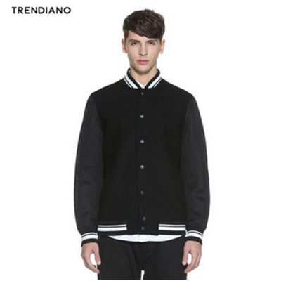 年货节好价！TRENDIANO撞色拼接含羊毛呢外套3153344630