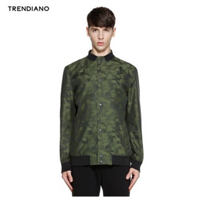 年货节好价！TRENDIANO迷彩宽松立领夹克外套3HC104406E