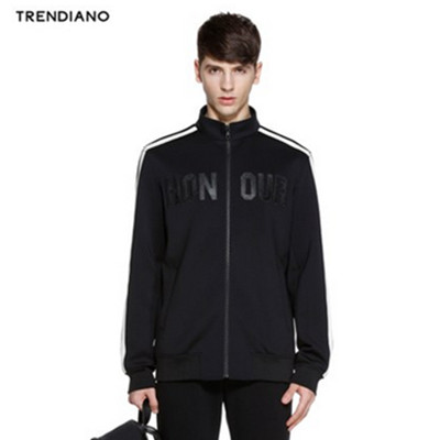 年货节好价！TRENDIANO字母撞色立领夹克外套3HC104413E