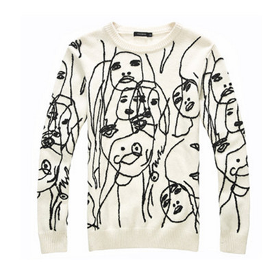 年货节好价！太平鸟 个性人物套头衫潮B2EB44816