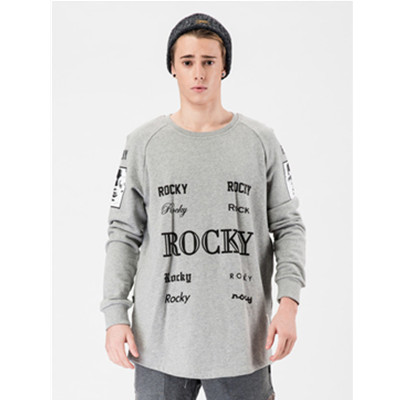 休闲百搭！GAWS ROCK多字体印花街头风卫衣